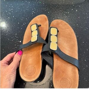 Fitflop Black and Tan Women's Sandals